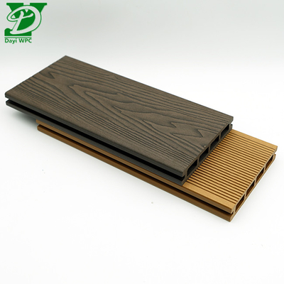 3 डी गहरी उभरा हुआ खोखला WPC डेकिंग आउटडोर 140mx23mmx2900mm आकार