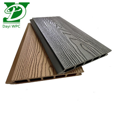 आधुनिक उद्यान गहरी उभरी हुई डब्ल्यूपीसी बाड़ टिकाऊ मौसम प्रतिरोधी